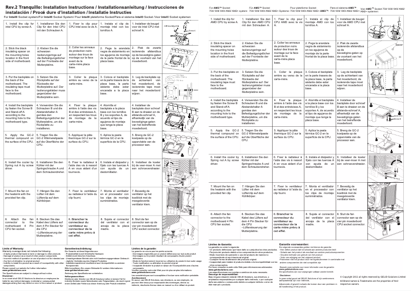Page 1 of the manual User Manual Gelid Tranquillo Rev.2