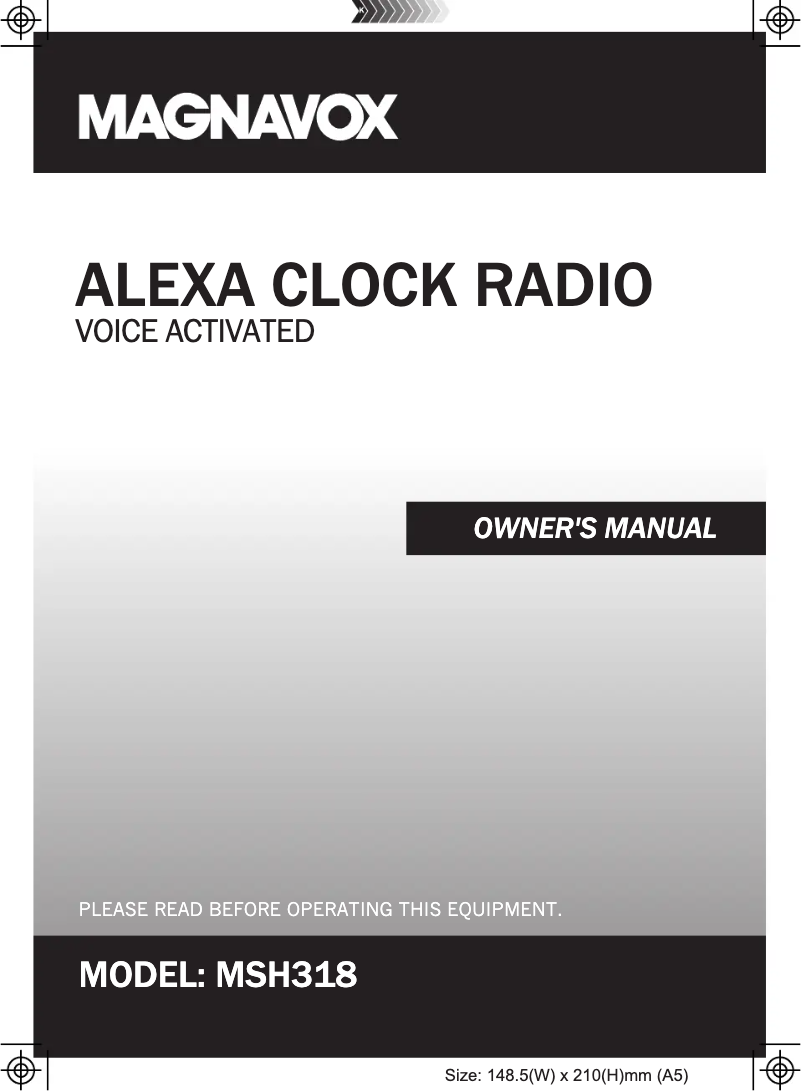 First page image of the manual for MSH318