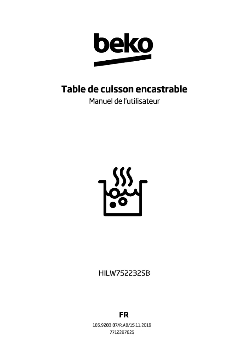 Page 1 of the manual User Manual Beko HILW752232SB