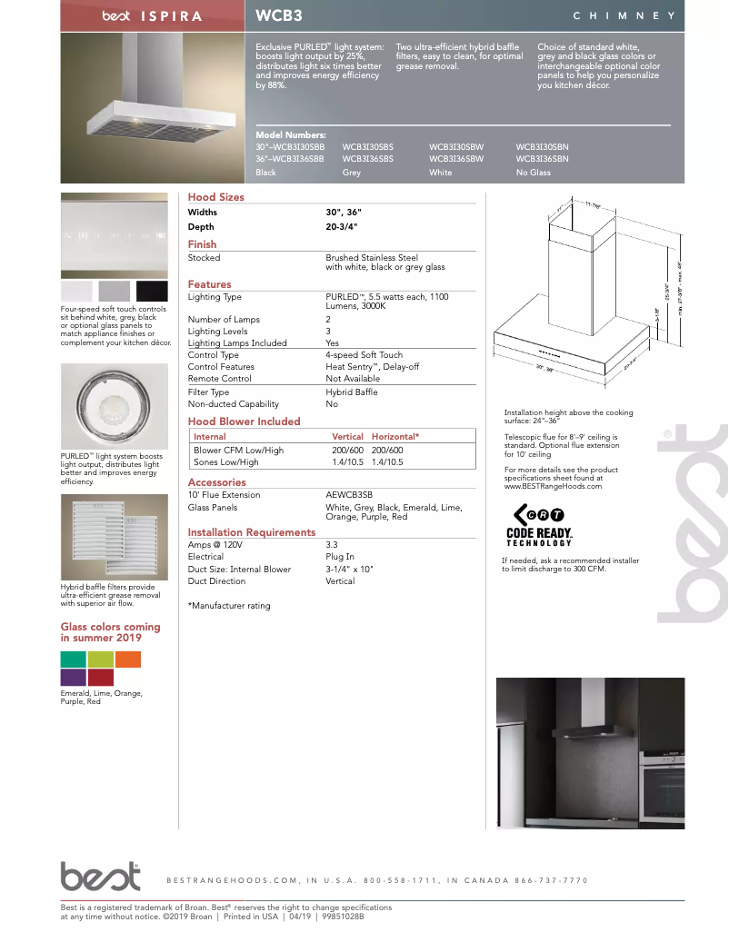 Page 1 of the manual User Manual Best WCB3I36SBN