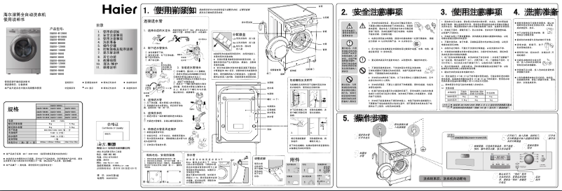 Page 1 de la notice Manuel utilisateur Haier XQG50-B10866