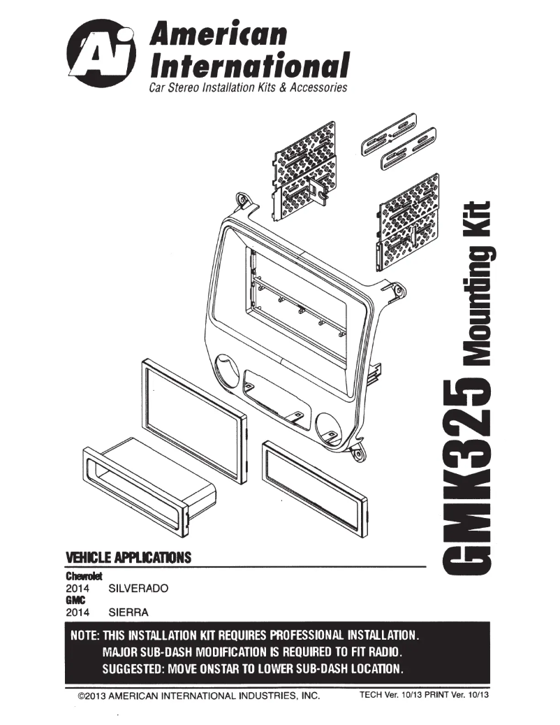 First page image of the manual for GMK325