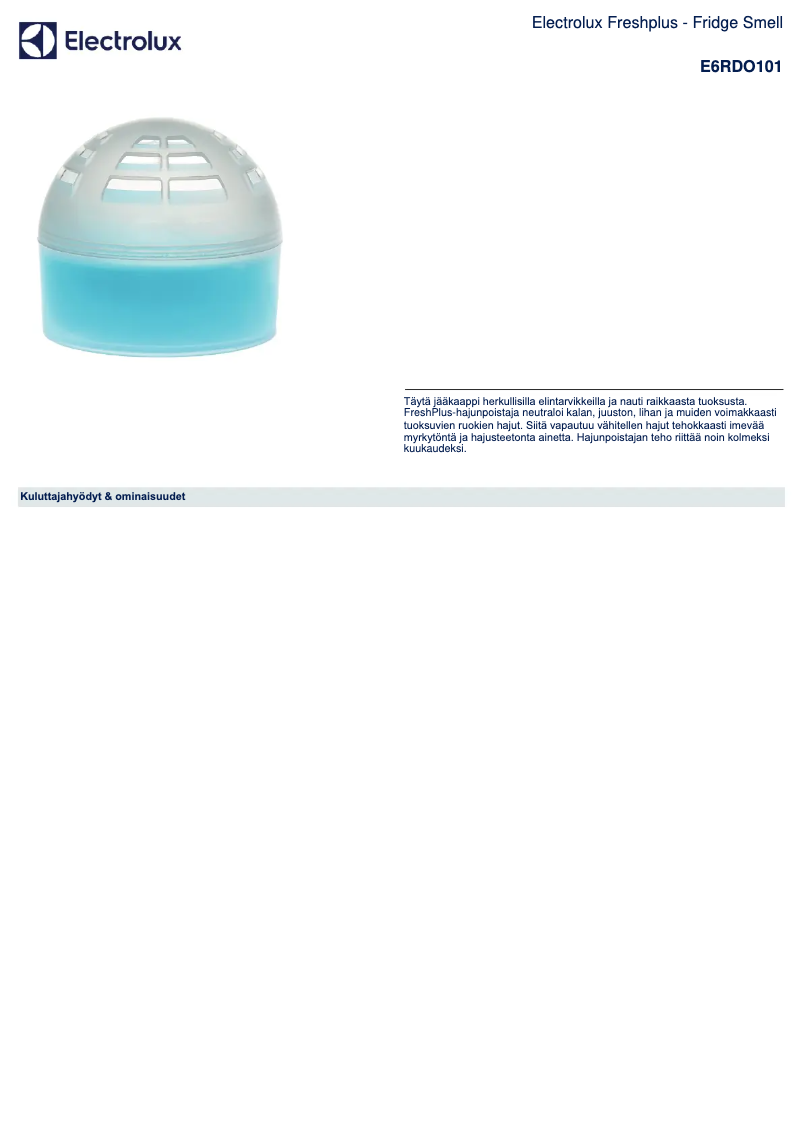 First page image of the manual for E6RDO101