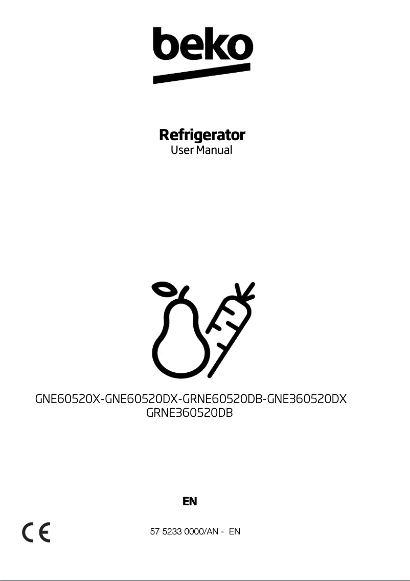 Page 1 of the manual User Manual Beko GRNE360520D