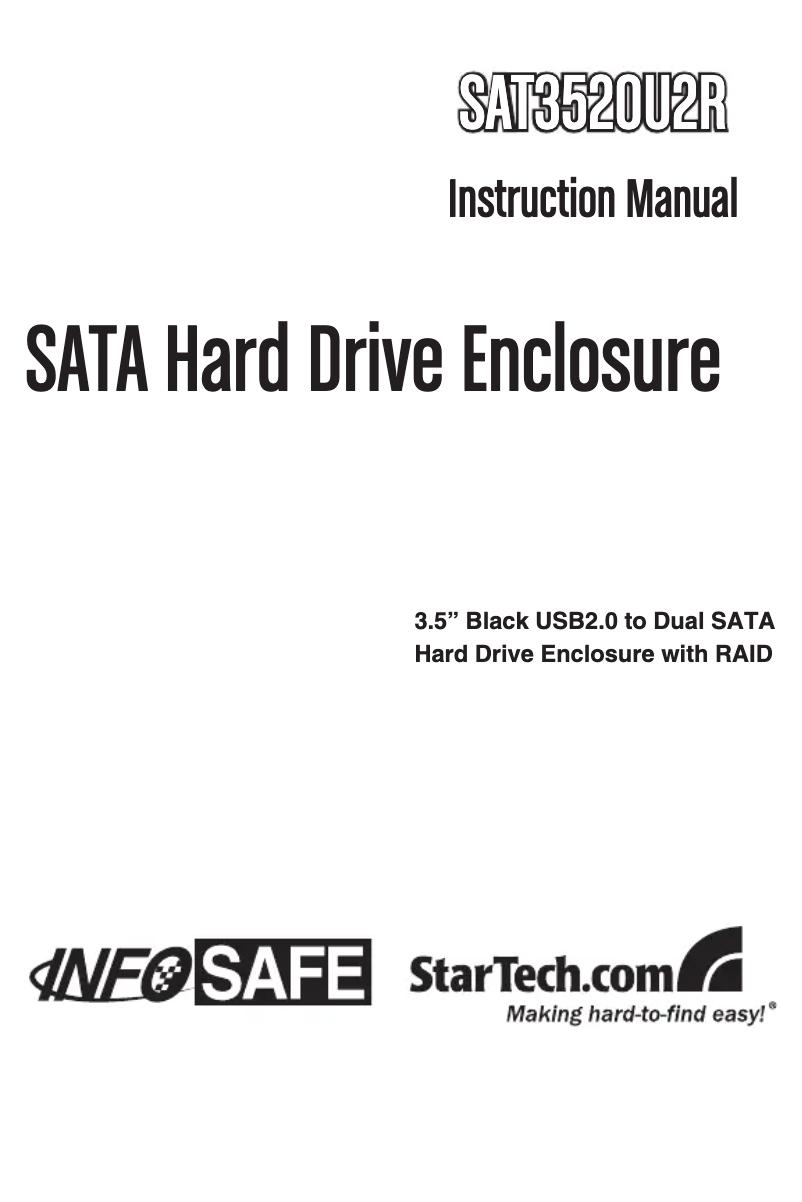 First page image of the manual for SAT3520U2R