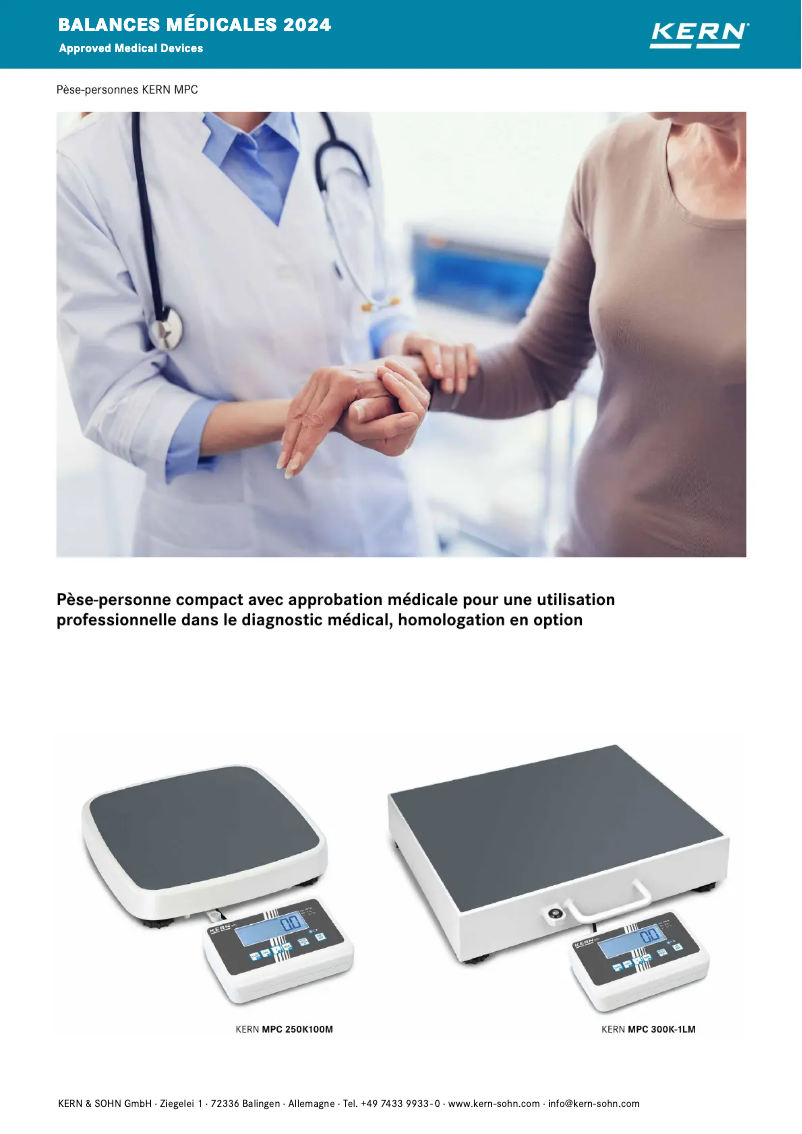 Page 1 of the manual Brochure Kern MPC 300K-1LM