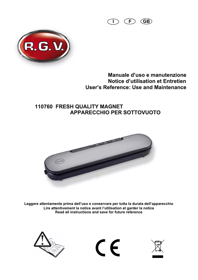 First page image of the manual for Fresh Quality Magnet 110760