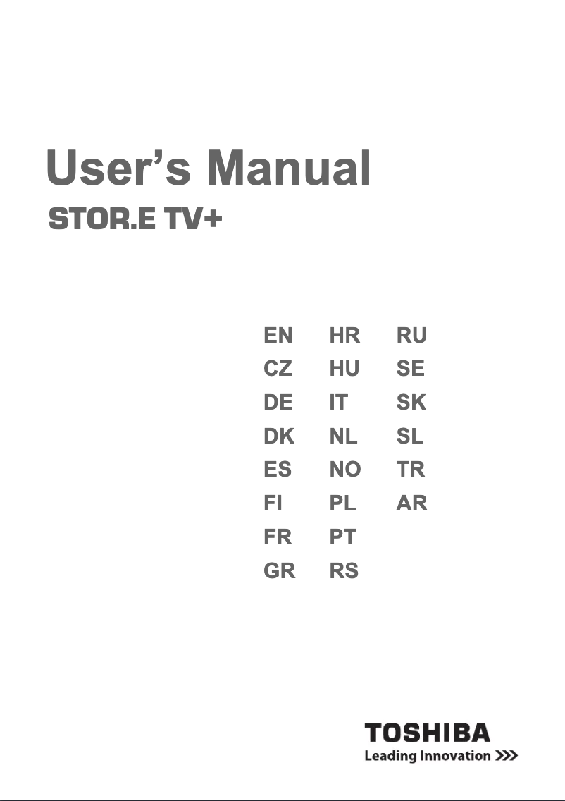 First page image of the manual for STOR.E TV+