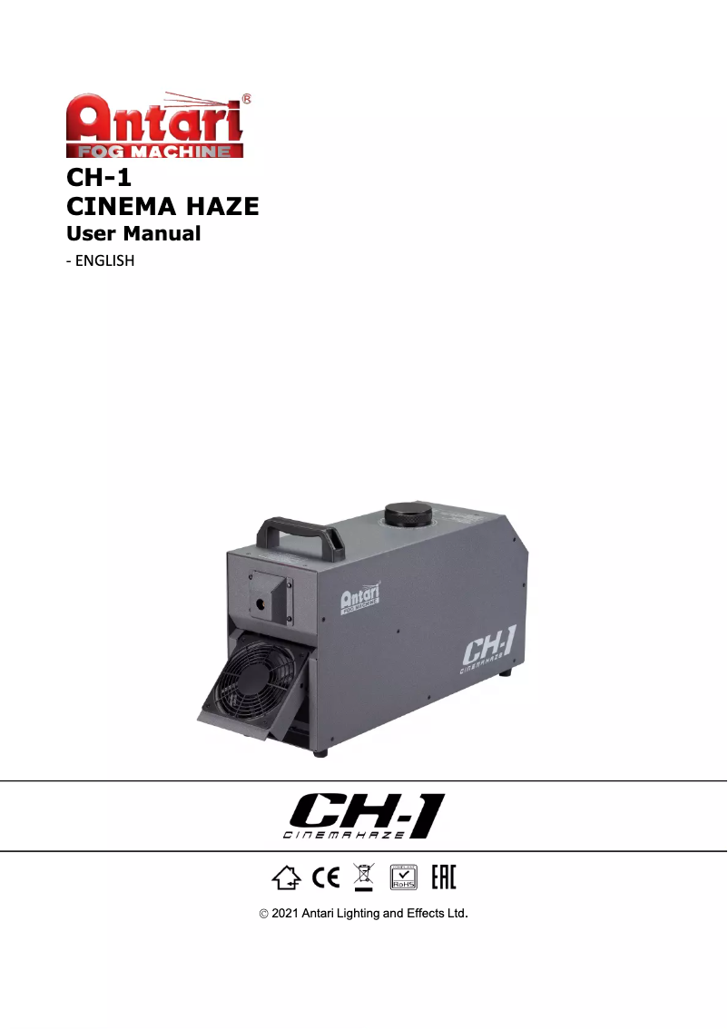 Page 1 of the manual User Manual Antari CH-1