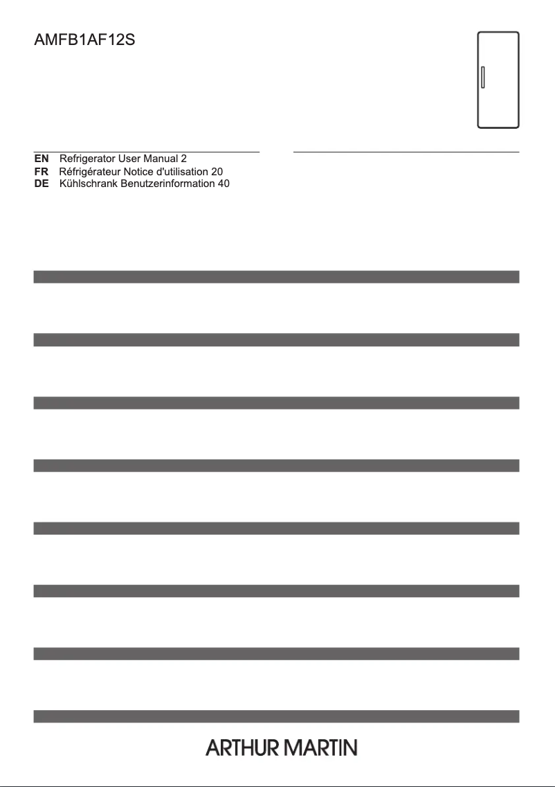 First page image of the manual for AMFB1AF12S