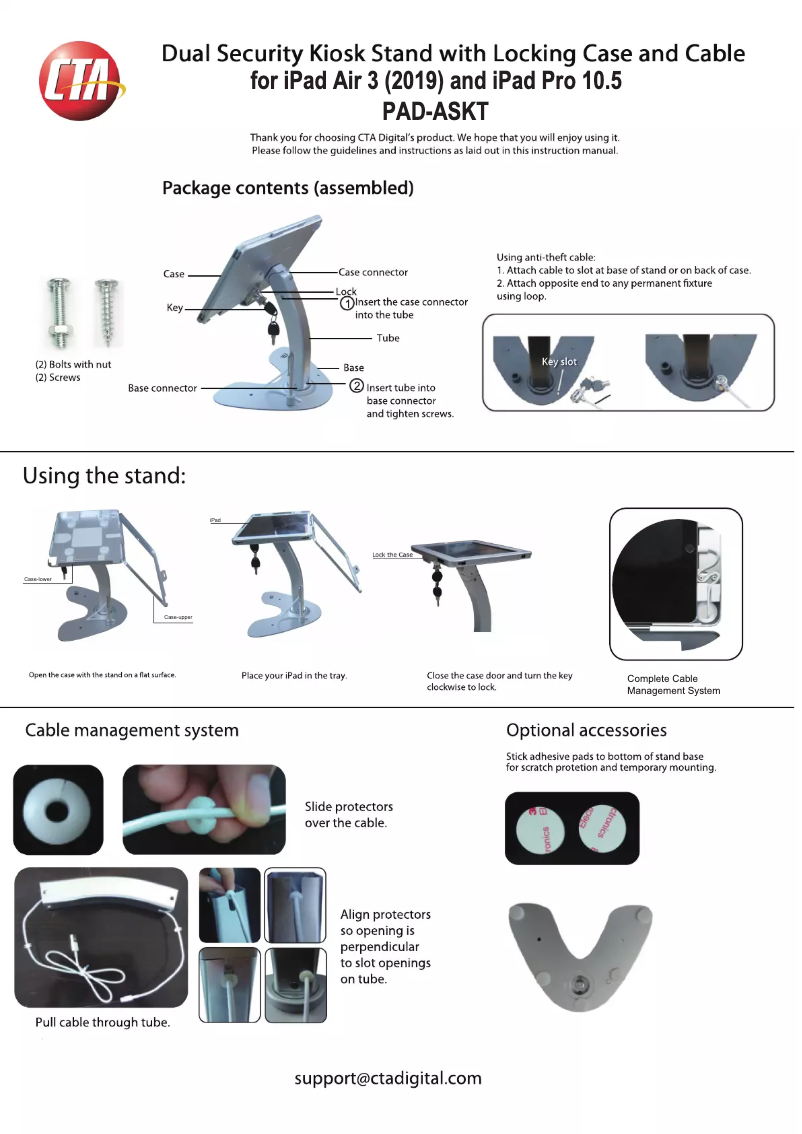 Page 1 of the manual User Manual CTA Digital PAD-ASKT