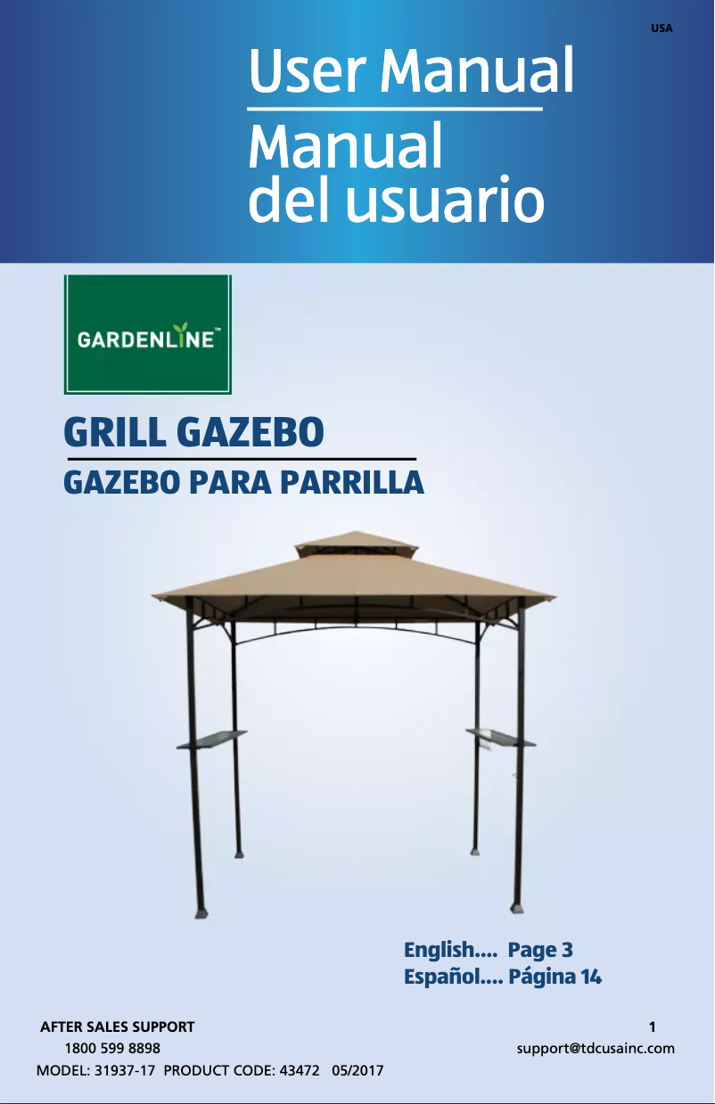 Image de la première page du manuel de l'appareil Grill Gazebo 31937-17