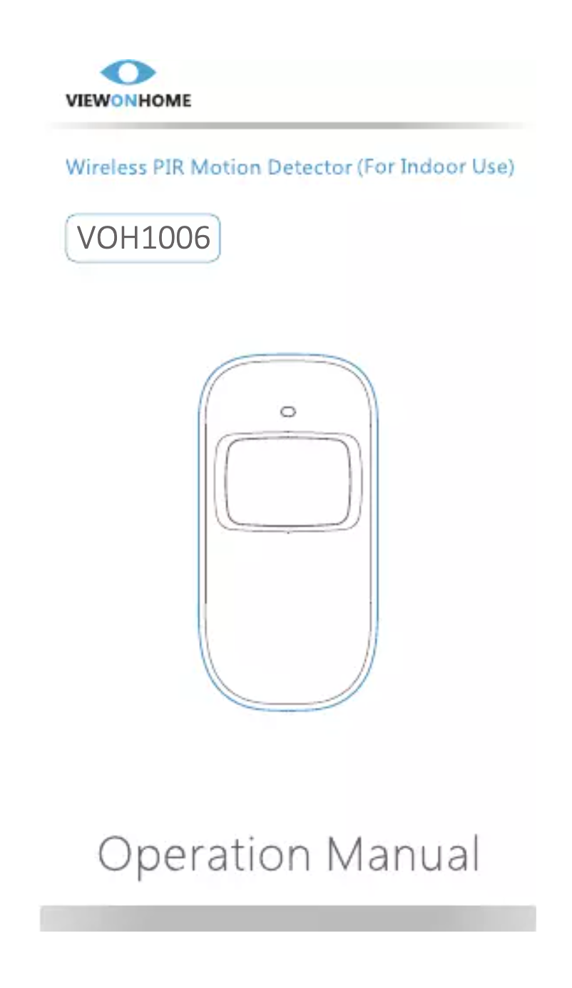 First page image of the manual for VOH1006