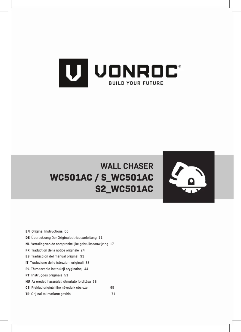 First page image of the manual for S_WC501AC