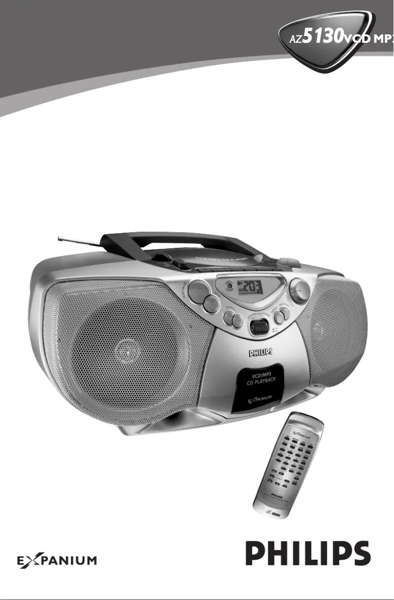 Page 1 of the manual User Manual Philips AZ5130