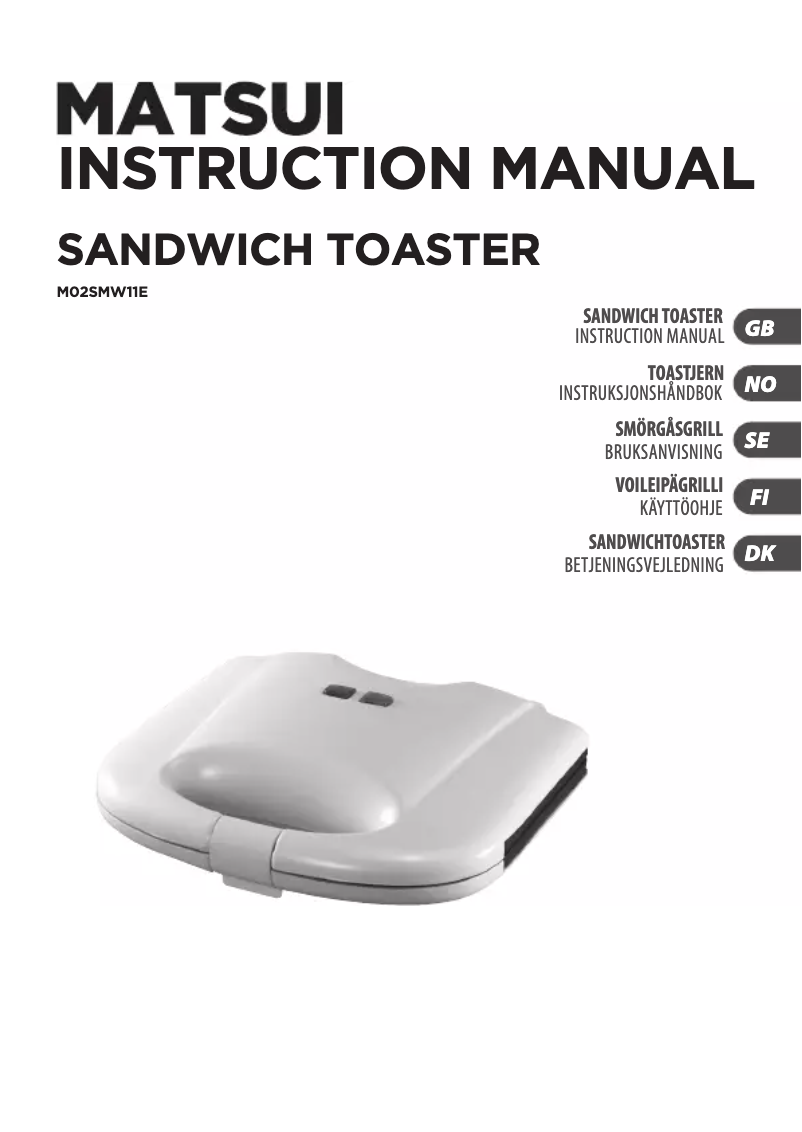 First page image of the manual for M02SMW11E