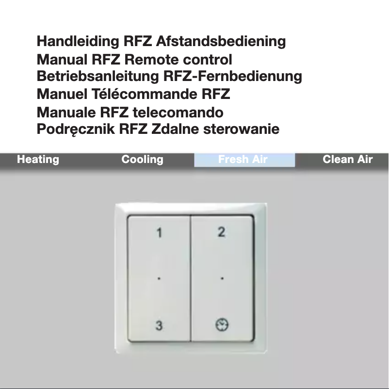 Page 1 of the manual User Manual Zehnder RFZ