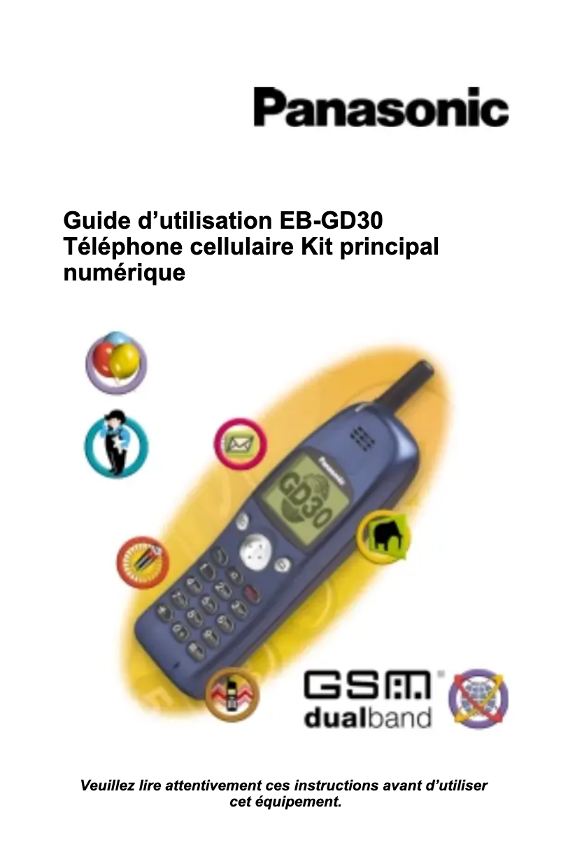 Page 1 of the manual User Manual Panasonic EB-GD30