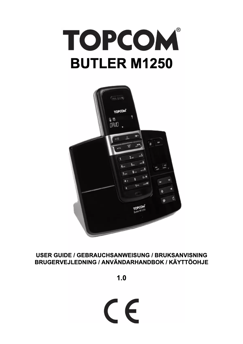 Page 1 of the manual User Manual Topcom Butler M1250