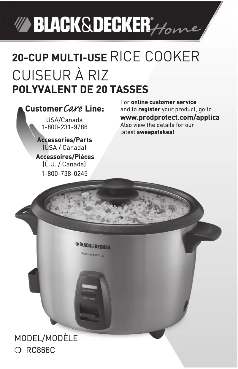 Page 1 of the manual User Manual Black & Decker RC866C