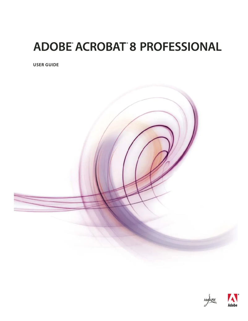 First page image of the manual for Acrobat 8 Professional