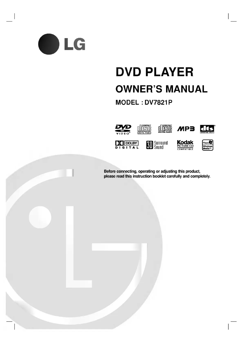 First page image of the manual for DV7821PM