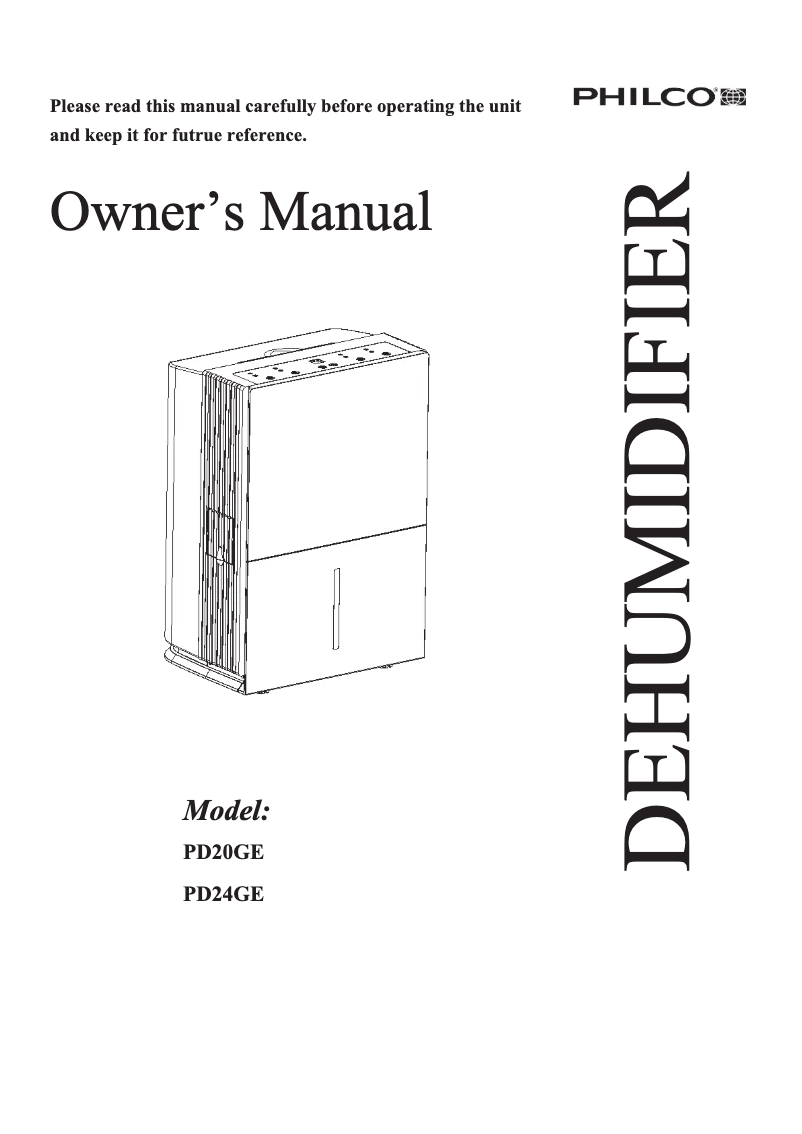 Page 1 of the manual User Manual Philco PD24GE