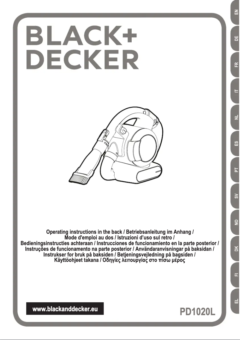 Page 1 of the manual User Manual Black & Decker PD1020L
