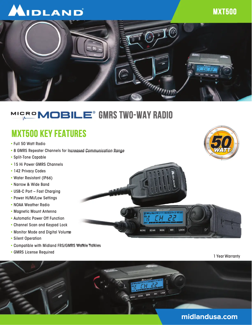 First page image of the manual for MicroMobile MXT500