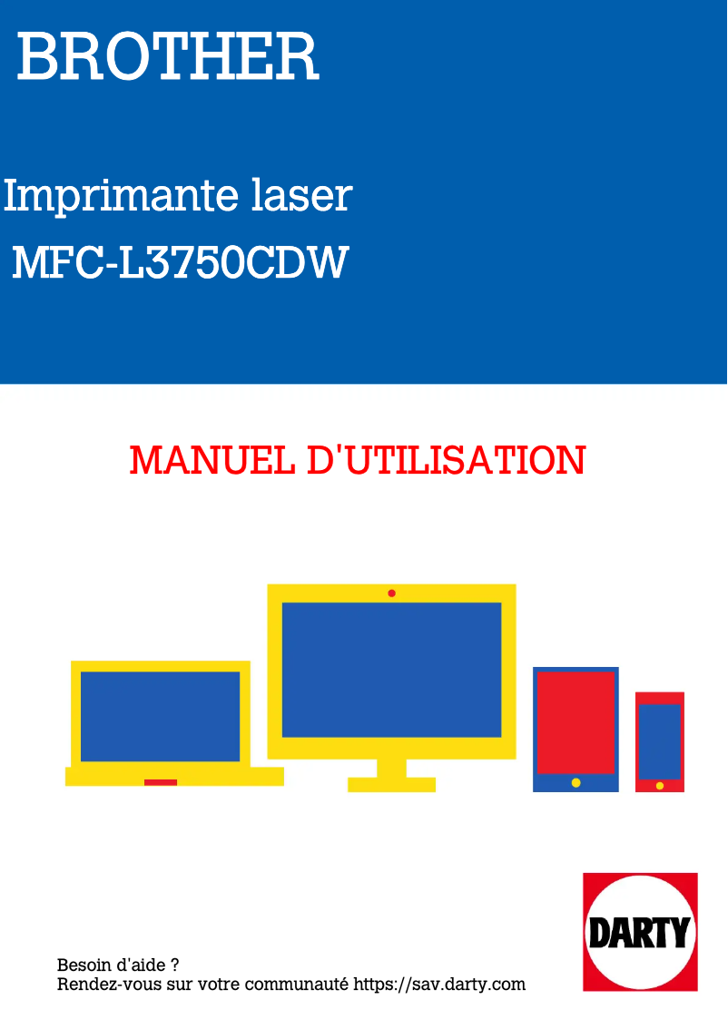 First page image of the manual for DCP-L3550CDW