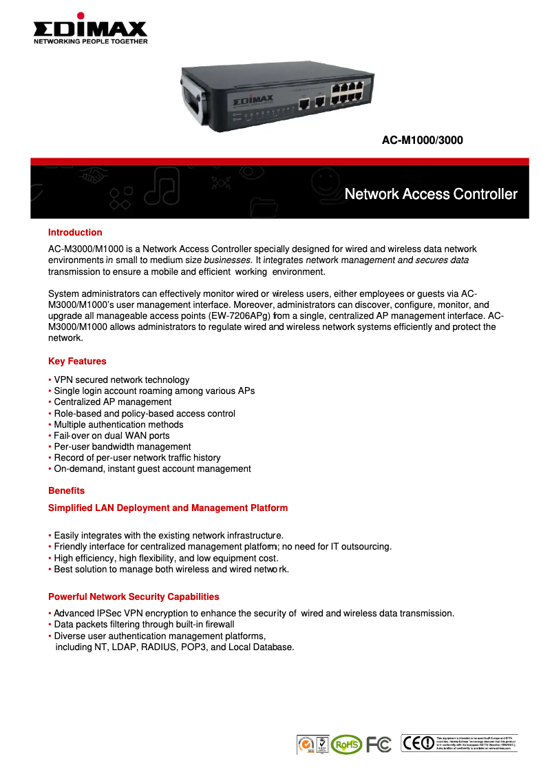First page image of the manual for AC-M3000