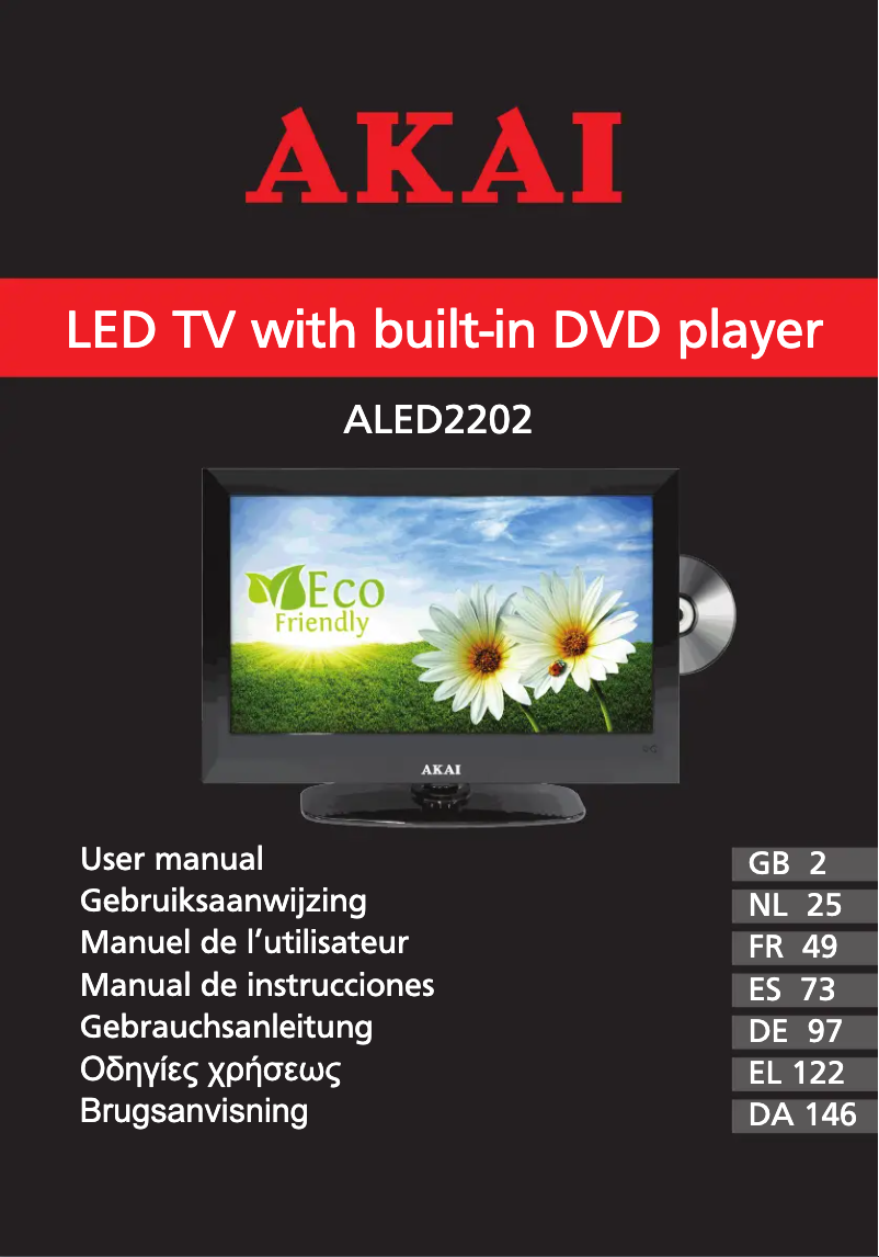 First page image of the manual for ALED2202