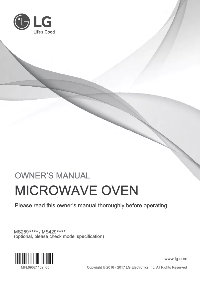 Page 1 of the manual User Manual LG MS4296OMBS