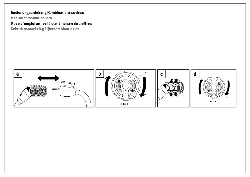 Page 1 of the manual User Manual Trelock SK 806