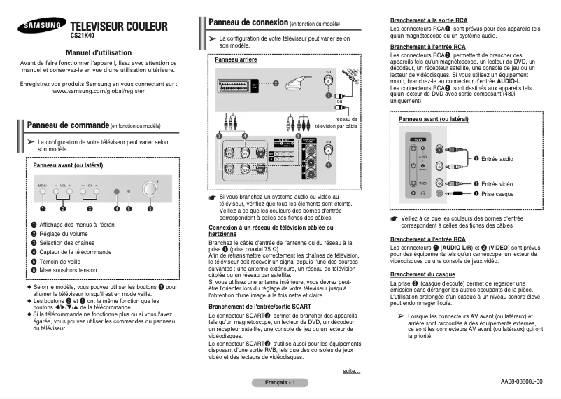 First page image of the manual for CS-53140TS