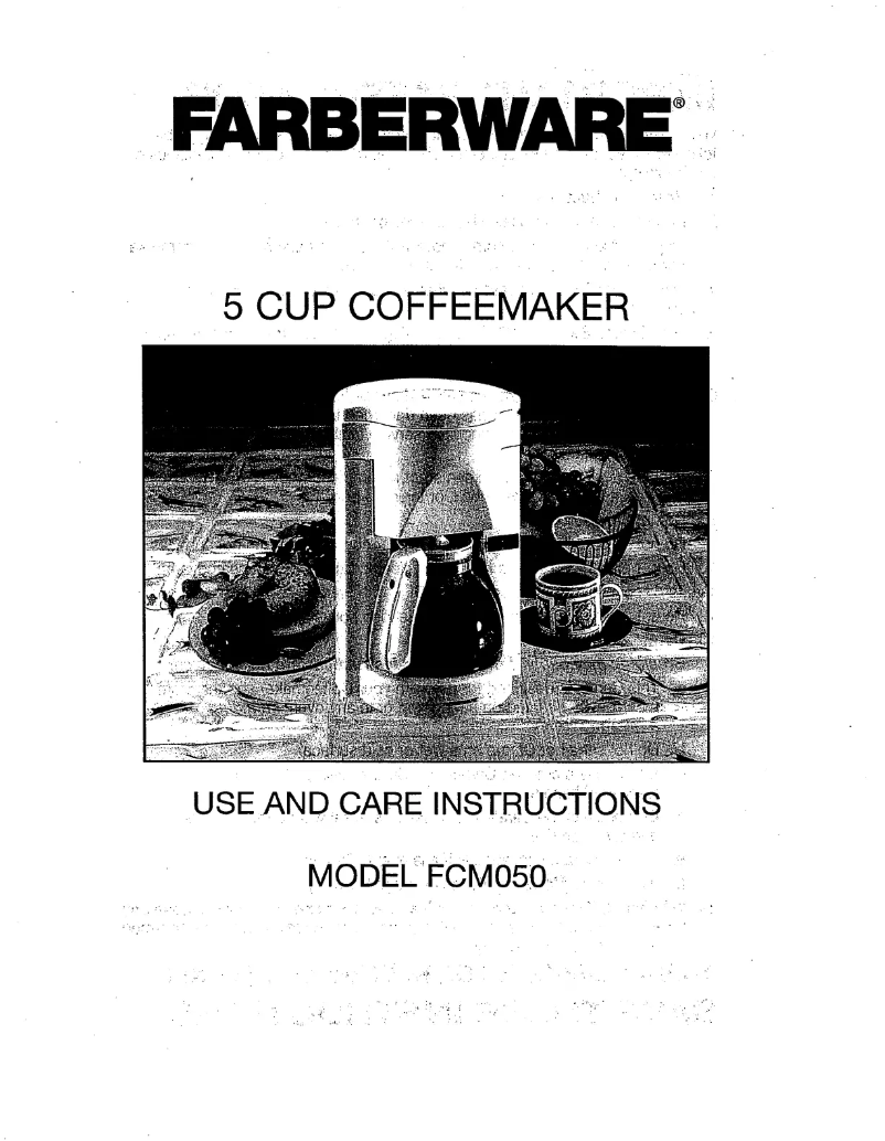 First page image of the manual for FCM050