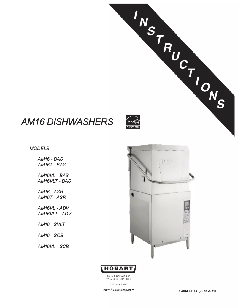 First page image of the manual for AM16VL-ASR