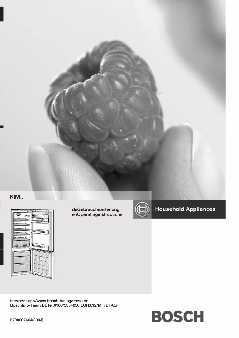 Page 1 of the manual User Manual Bosch KIM27475