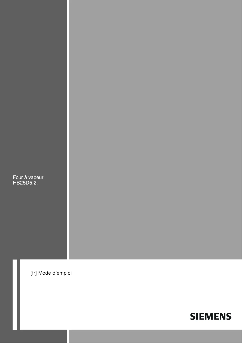 Page 1 of the manual User Manual Siemens HB25D5L2B