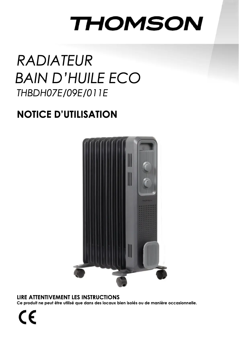 First page image of the manual for THBDH11E