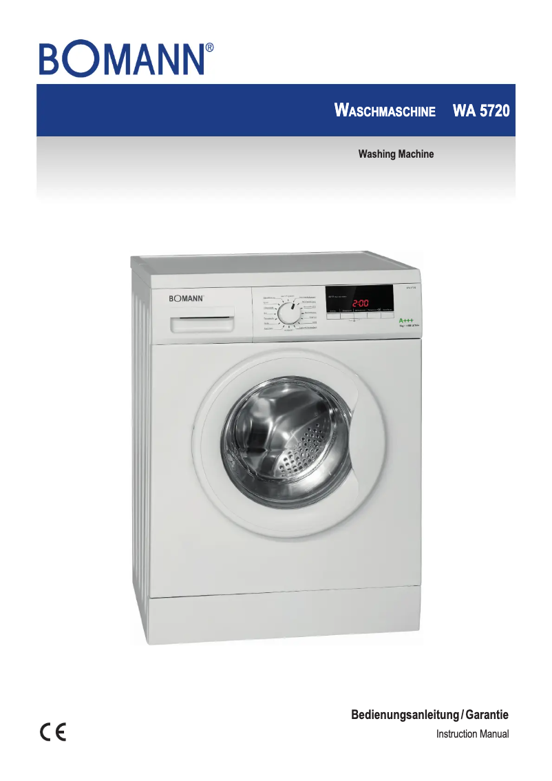 First page image of the manual for WA 5720