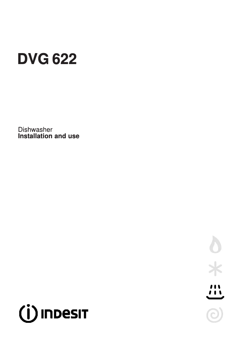 Page 1 of the manual User Manual Indesit DVG 622 K IX UK