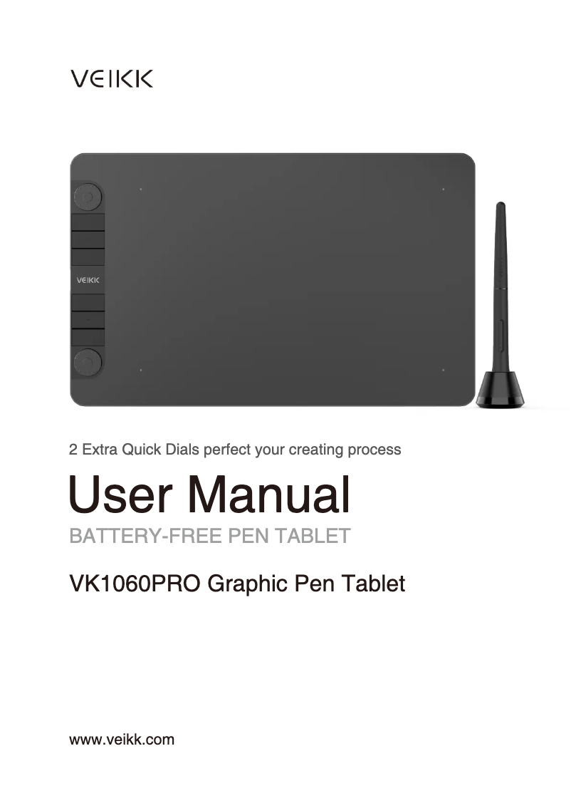 Page 1 of the manual User Manual veikk VK1060PRO