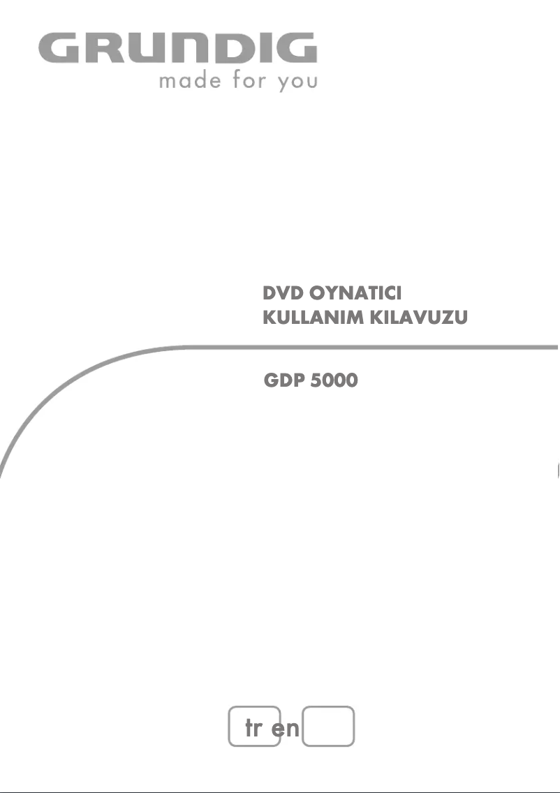 Page 1 of the manual User Manual Grundig GDP 5000