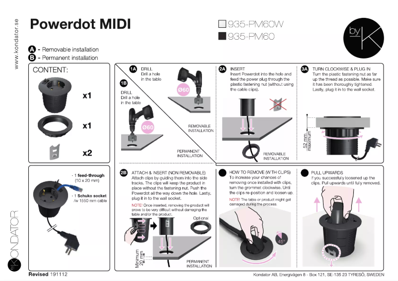 Page 1 of the manual User Manual Kondator 935-PM60