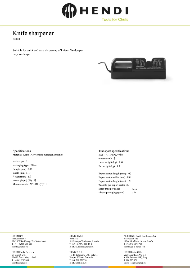 First page image of the manual for 224403