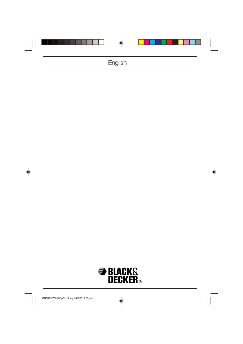 First page image of the manual for GRC750