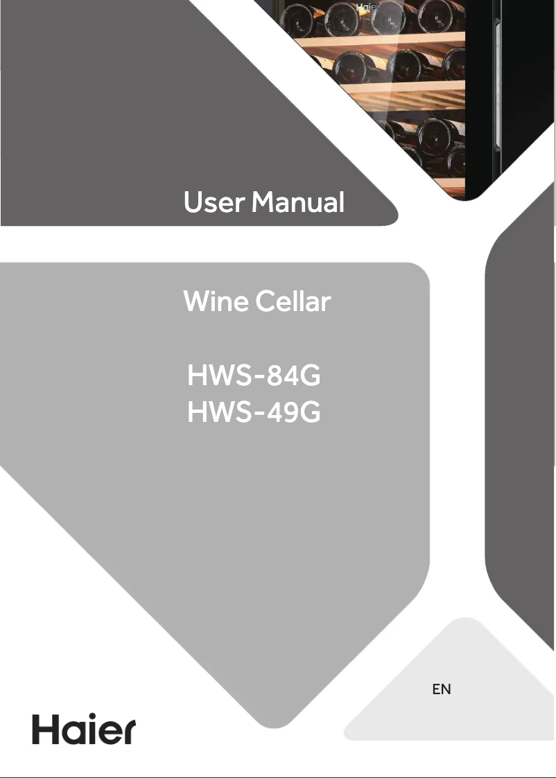 First page image of the manual for HWS-49G