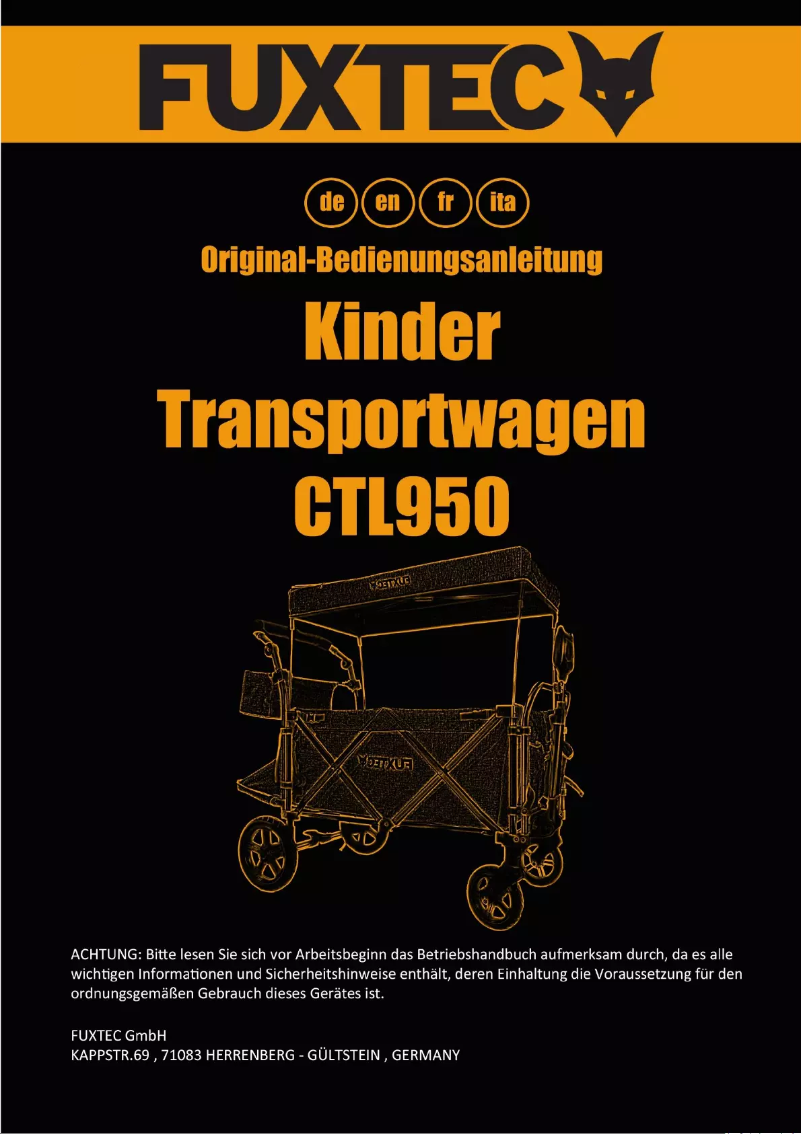 Page 1 of the manual User Manual Fuxtec FX-CTL950