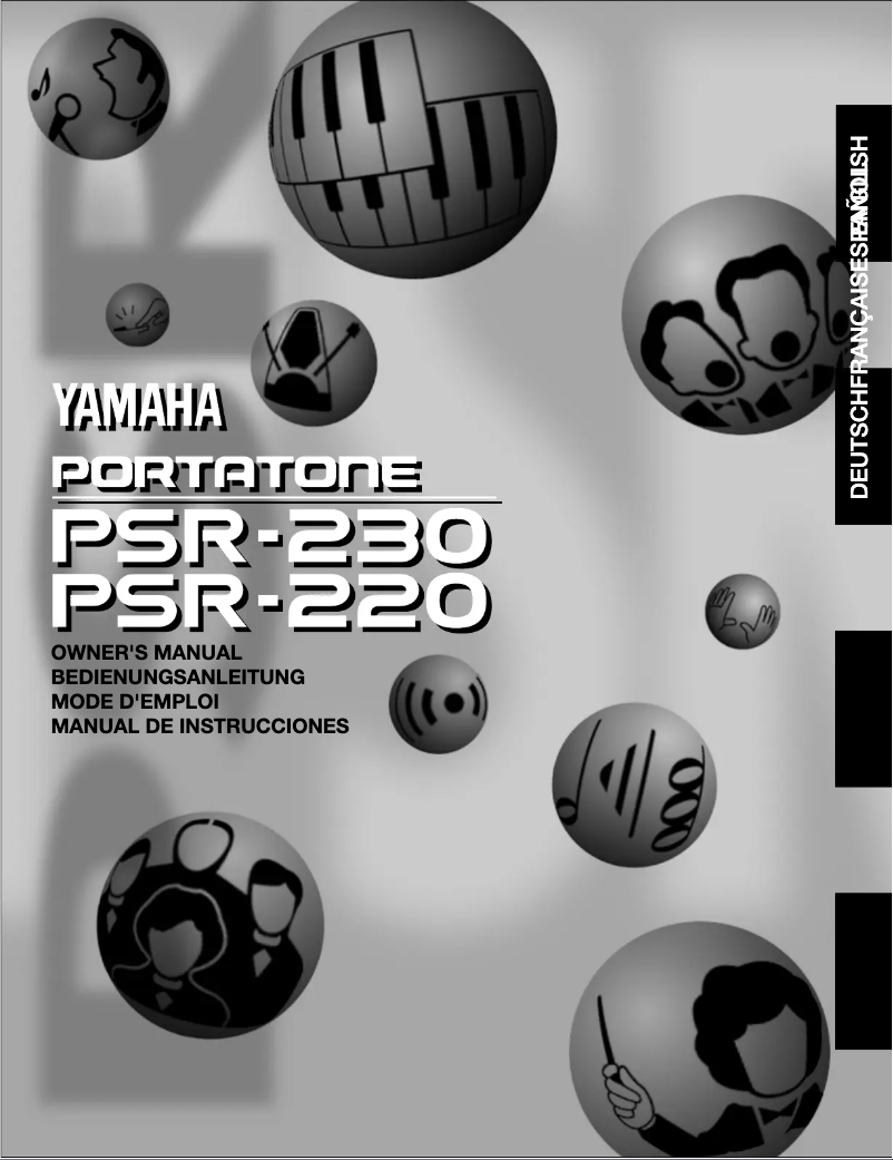 First page image of the manual for Portatone PSR-230